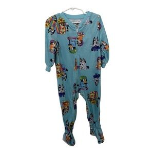 3/$15 Bluey toddler Kids Pajama onesie- Blue 2T